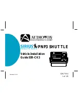 Audiovox SIR-CK3 Installation Manual preview