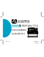 Audiovox SIR-HK3 Home Installation Manual предпросмотр