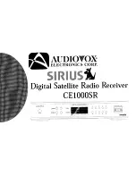 Предварительный просмотр 1 страницы Audiovox SIRIUS CE1000SR User Manual