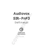 Audiovox Sirius SIR-PNP3 User Manual preview