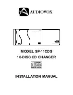 Audiovox SP-11CDS Installation Manual preview