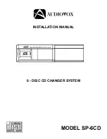 Предварительный просмотр 1 страницы Audiovox SP-6CD Installation Manual