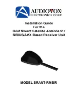 Предварительный просмотр 1 страницы Audiovox SRANT-RMSIR Installation Manual