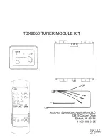 Audiovox TBX9850 Specifications preview