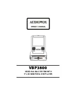 Audiovox VBP3800 Owner'S Manual preview