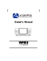 Audiovox VBPEX5 Owner'S Manual preview