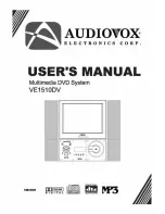 Preview for 1 page of Audiovox VE 1510DV User Manual