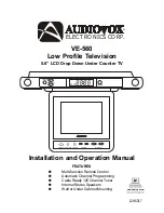 Audiovox VE-560 Installation And Operation Manual предпросмотр