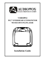 Preview for 1 page of Audiovox VOD10PS2 - Car - 16:9 Flipdown Monitor Installation Manual