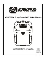 Audiovox VOD705 DL Installation Manual preview