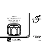 Audiovox VOD850 - Car - Overhead LCD Monitor Operation Manual preview