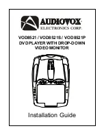 Audiovox VOD8521 - DVD Player / LCD Monitor Installation Manual preview