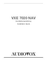 Audiovox VXE 7020 NAV Installation Manual предпросмотр