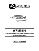 Preview for 1 page of Audiovox WFM7810 Owner'S Manual