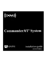 Audiovox XMRVRFM002 - Commander MT XM Radio Tuner Installation Manual preview