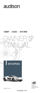 Preview for 2 page of Audison APK 165 2 Ohm Prima Owner'S Manual