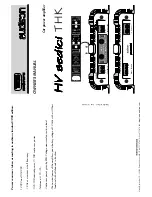 Audison HV Sedici THK Owner'S Manual preview