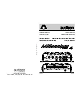 Audison Millennium Power 4 Owner'S Manual preview