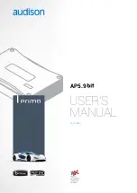 Audison Prima AP5.9 bit User Manual предпросмотр