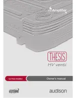 Audison Thesis HV venti Owner'S Manual preview