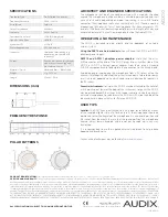 Предварительный просмотр 2 страницы Audix ADX10 Quick Start Manual