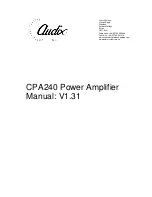 Preview for 1 page of Audix CPA240 Manual