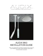 Preview for 1 page of Audix M40 Installation Manual