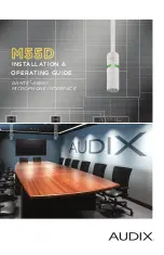 Предварительный просмотр 1 страницы Audix M55WD Installation & Operating Manual