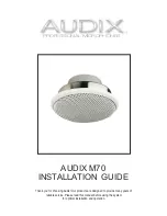 Audix M70 Installation Manual предпросмотр