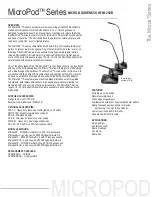 Audix MicroPod Series Manual preview