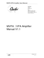 Audix MVPA User Manual preview