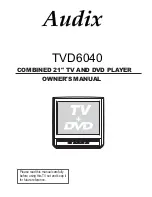 Audix TVD6040 Owner'S Manual preview