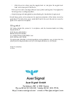 Предварительный просмотр 6 страницы Auer Signal dFT3-IP Operating Instruction