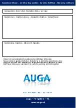 Предварительный просмотр 20 страницы Auga WDS 1 Operation Instructions Manual