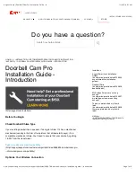 Предварительный просмотр 1 страницы August Doorbell Cam Pro Installation Manual