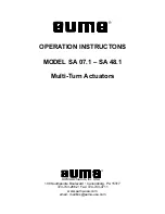 Предварительный просмотр 1 страницы AUMA SA 07.1 Operation Instructons