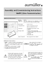 Preview for 1 page of Aumuller UniPC Assembly And Commissioning Instructions