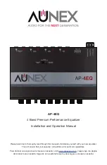 Aunex AP-4EQ Installation And Operation Manual preview