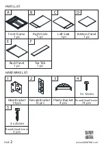 Предварительный просмотр 2 страницы AURAFINA V2421 Assembly Manual