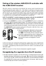 Предварительный просмотр 8 страницы AURATON T-1 RT Owner'S Manual