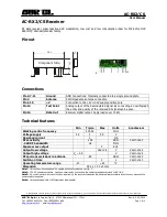 Предварительный просмотр 1 страницы AUREL AC-RX2/CS User Manual