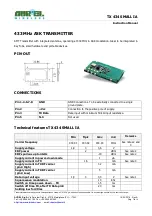 AUREL TX 434 SMALL IA Instruction Manual предпросмотр