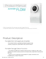 Preview for 1 page of Aurender FLOW V1000 Product Manual