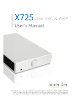 Aurender X725 User Manual preview