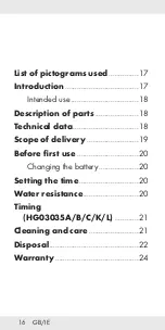 Предварительный просмотр 17 страницы Auriol 10 BAR Operation And Safety Notes