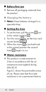 Предварительный просмотр 21 страницы Auriol 10 BAR Operation And Safety Notes