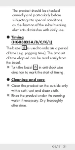 Предварительный просмотр 22 страницы Auriol 10 BAR Operation And Safety Notes