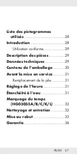 Предварительный просмотр 28 страницы Auriol 10 BAR Operation And Safety Notes