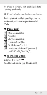 Предварительный просмотр 52 страницы Auriol 10 BAR Operation And Safety Notes