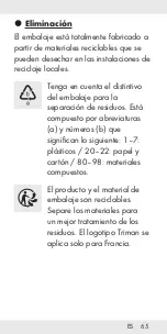 Предварительный просмотр 66 страницы Auriol 10 BAR Operation And Safety Notes